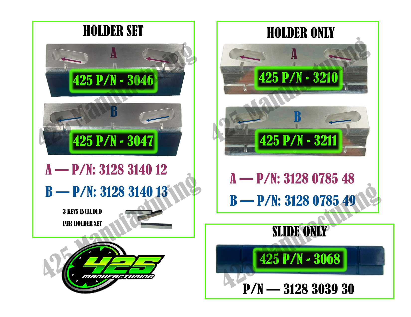 3128303930-3128314012-3128314013-slides-holder set