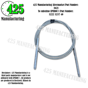 Replaces OEM P/N: 3222 3237 40 Wire Rope Double Threaded End.   425 P/N 3621