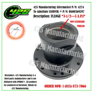 REPLACES OEM P/N: BG00369297425 AFTERMARKET P/N 4274