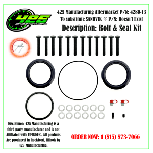 425 P/N 4280-13Bolt & Seal KitSpindle Ass. / Floating ModuleFits Sandvik® BG 003 784 89